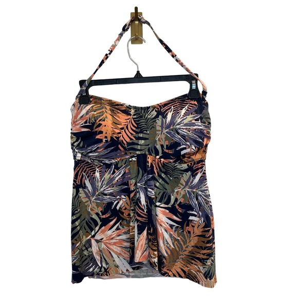 Garnet Hill Jungle Print Tankini‎ Top Size 12 - Picture 1 of 3